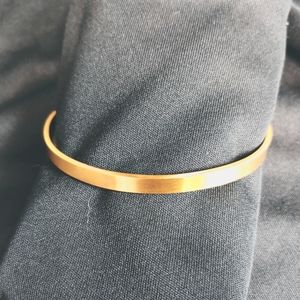 Gold Engraveable Cuff Bracelett